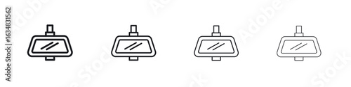 Rear mirror icon Eps10. icons graphic design