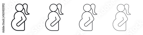 Pregnant woman icon Eps10. icons graphic design