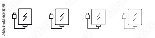 Power bank icon Eps10. icons graphic design