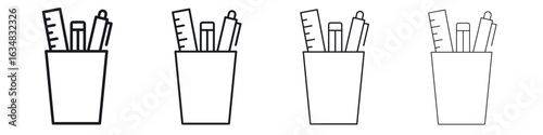 Pencil holder icon Eps10. icons graphic design