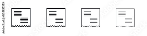Paper receipt icon Eps10. icons graphic design
