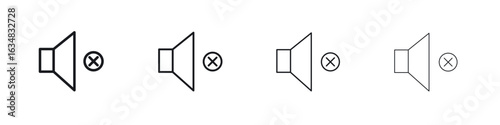 Mute sound icon Eps10. icons graphic design