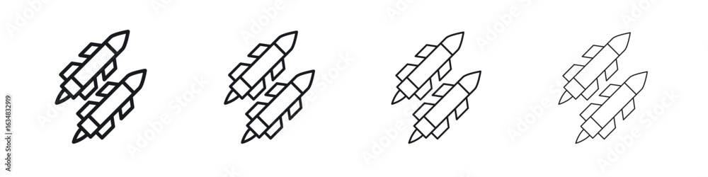 Fototapeta premium Missile icon Eps10. icons graphic design