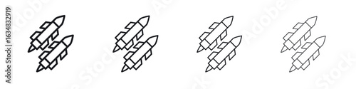 Missile icon Eps10. icons graphic design