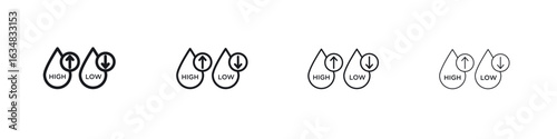 Low and high cholesterol icon Eps10. icons graphic design