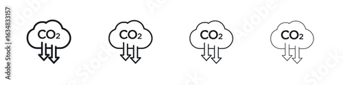 Low carbon dioxide icon Eps10. icons graphic design