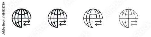 Import and export icon Eps10. icons graphic design