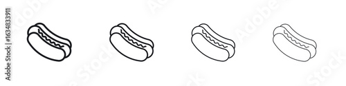 Hot dog icon Eps10. icons graphic design