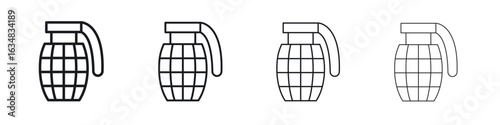 Hand grenade icon Eps10. icons graphic design