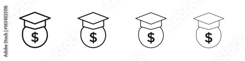 Education cost icon Eps10. icons graphic design