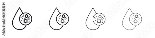Dirty water drop icon Eps10. icons graphic design