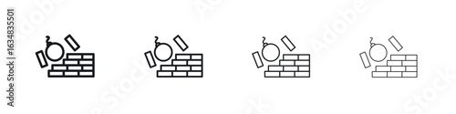 Demolition icon Eps10. icons graphic design
