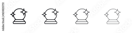 Crystal ball icon Eps10. icons graphic design