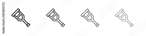 Crutch icon Eps10. icons graphic design