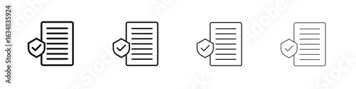 Contract coverage icon Eps10. icons graphic design
