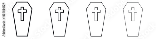 Coffin icon Eps10. icons graphic design