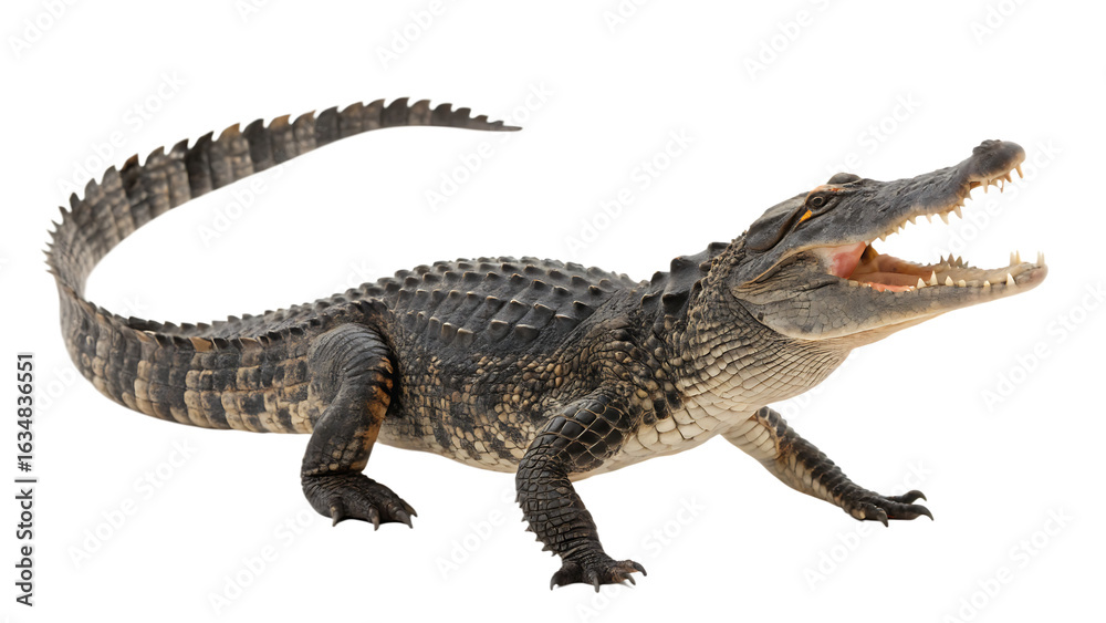 Naklejka premium Png Full Body American Alligator Isolated HD Image