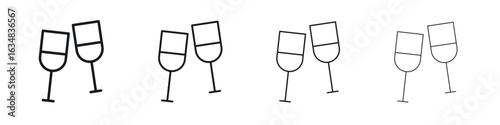 champagne glasses icon Eps10. icons graphic design