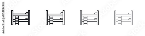 Bunk bed icon Eps10. icons graphic design