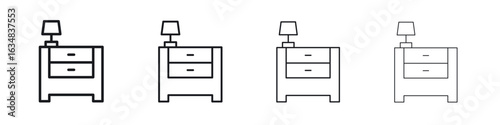 Bedside table icon Eps10. icons graphic design