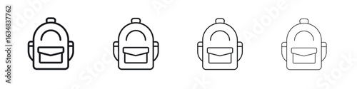 Backpack icon Eps10. icons graphic design