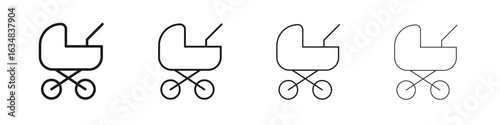 Baby carriage icon Eps10. icons graphic design