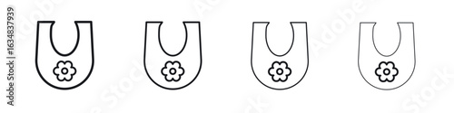 Baby bib icon Eps10. icons graphic design