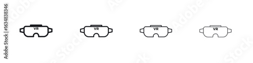AR headset icon Eps10. icons graphic design