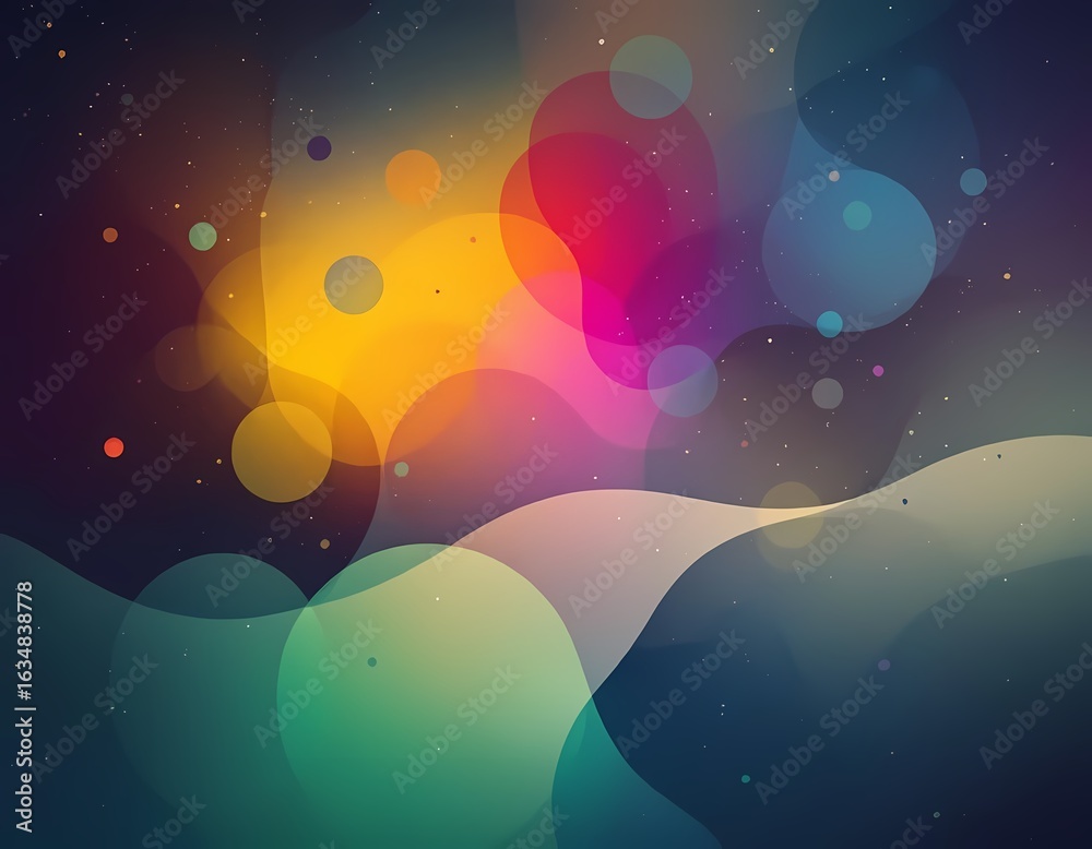Fototapeta premium abstract background with bokeh lights and stars