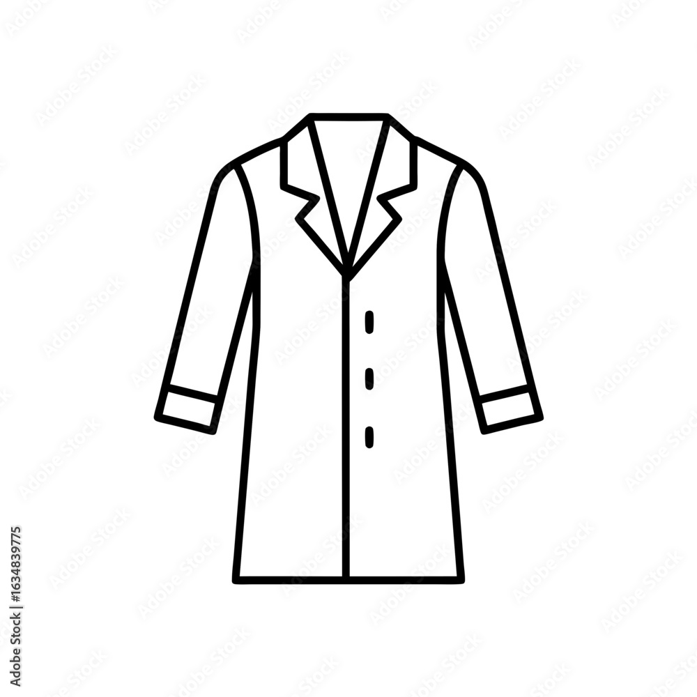 lab coat icon vector lab coat icon vector