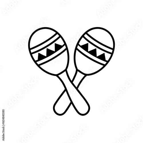 Wallpaper Mural maracas pair icon vector Torontodigital.ca