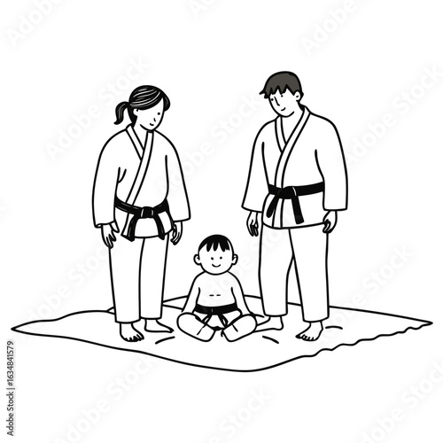 Family Martial Arts Training Session