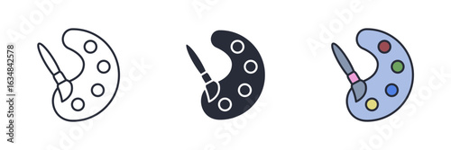 hobbies icon. Line, solid and filled outline colorful version, outline and filled vector sign. Idea Symbol, logo illustration. Vector graphics