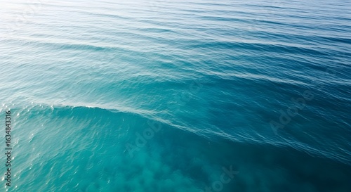 Aerial View of Ocean Surface with Calm Waves