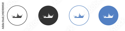 Warship icon for web design. pixel perfect flat icons