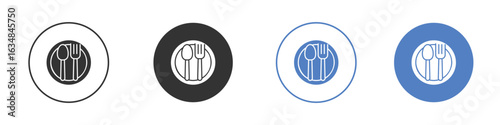 Spoon and Fork icon for web design. pixel perfect flat icons