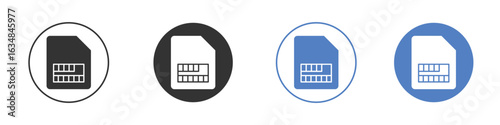 Sim card icon for web design. pixel perfect flat icons