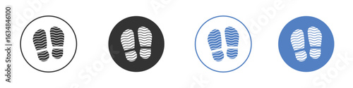 Shoe print icon for web design. pixel perfect flat icons