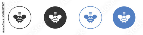 Pelvic area icon for web design. pixel perfect flat icons