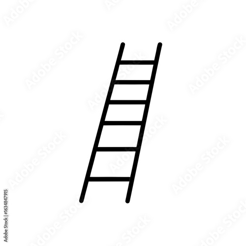 ladder leaning icon vector