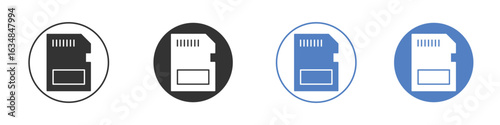 Memory card icon for web design. pixel perfect flat icons