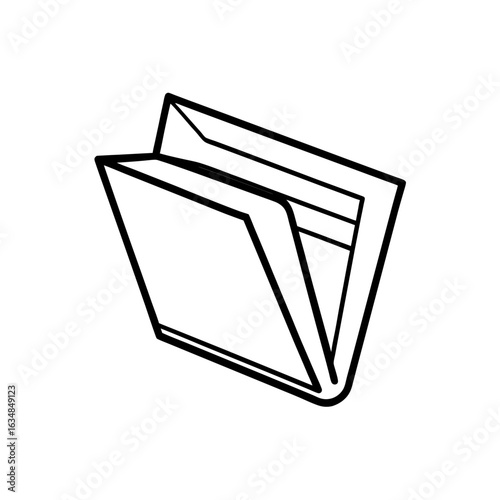 newspaper folded icon vector