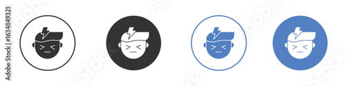 Headache icon for web design. pixel perfect flat icons