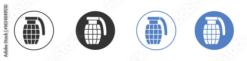 Hand grenade icon for web design. pixel perfect flat icons