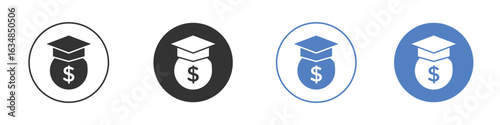 Education cost icon for web design. pixel perfect flat icons