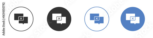 Disagreement icon for web design. pixel perfect flat icons