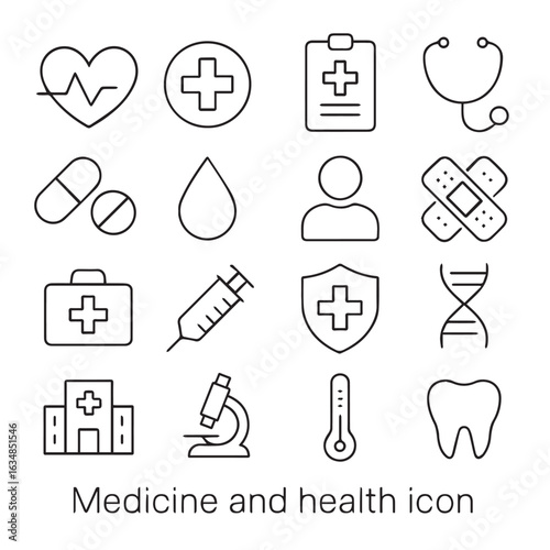 Medical Icons Collection – Hospital, Doctor, Pharmacy Symbols