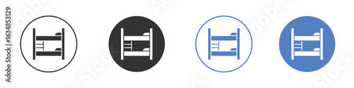 Bunk bed icon for web design. pixel perfect flat icons