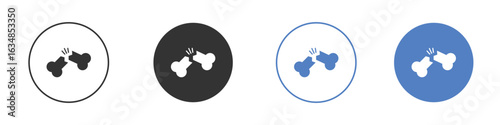 Broken bone icon for web design. pixel perfect flat icons