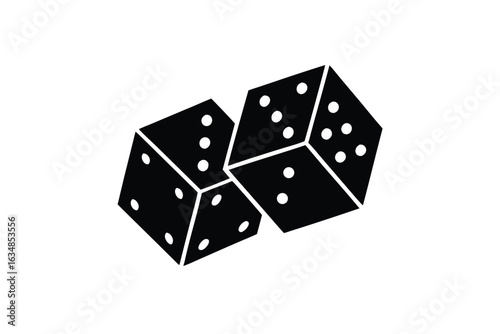 dice  random choice  vector icon illustration sil